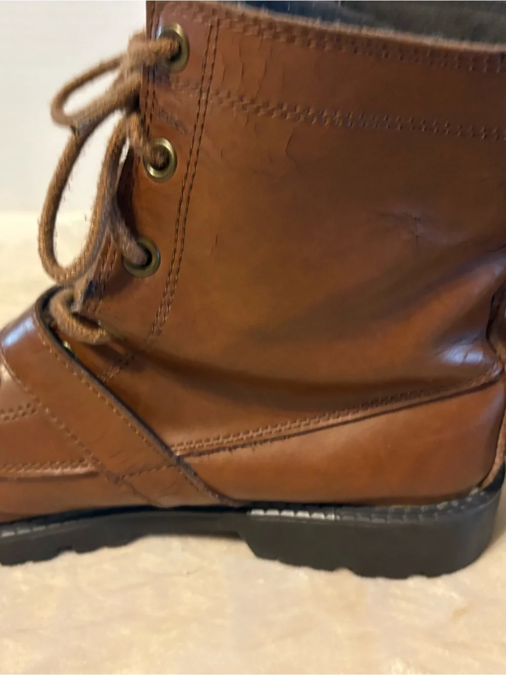 Polo by Ralph Lauren Brown Leather Lace-Up boys Boots